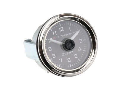 Picture of Analogue Clock with Black Face & Chrome Rim, Mk1/2/2.5
