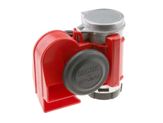 12V Stebel Nautilus Compact Air Horn, Red